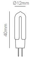 Dimensions ampoule LED BENEITO uniform-line G4