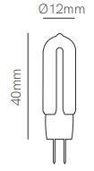 Dimensions ampoule LED BENEITO uniform-line G4
