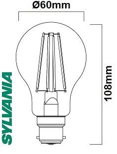 Ampoule B22 SYLVANIA ToLEDo Retro GLS