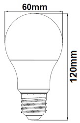Dimensions ampoule DURALAMP A6075-SR