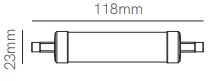 Dimension tube R7s BENEITO 118mm