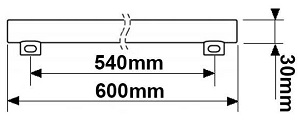 Aric 54003 - Dimensions tube culot latéraux