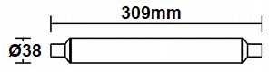 Dimensions tube linolite S19 - Aric 2943 2999