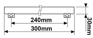 Dimensions tube linolite S14s - Aric 2871