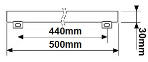 Dimensions tube linolite S14s - Aric 2872