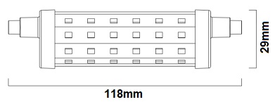 Dimensions tube R7s SYLVANIA ToLEDo 0029688