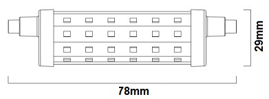 Dimensions tube R7s SYLVANIA ToLEDo 0029686