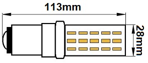 Dimension ampoule Ba15d 10W Bailey