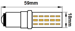 Dimension ampoule Ba15d 5W Bailey