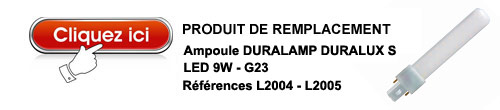 remplacement ampoule fluorescente 11W G23 par une ampoule LED