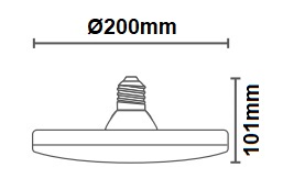 Dimensions ampoule circulaire DURALAMP tenderera 30W