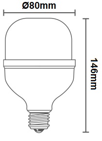 Dimensions lampe BENEITO OBO 19W E27 230V