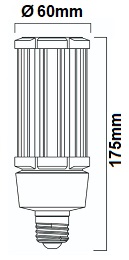 Dimensions sylvania toledo performer 27W E27 230V