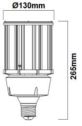 Dimensions sylvania toledo performer 100W E40 230V