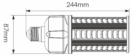 Dimensions lampe BENEITO OBO 45W 230V