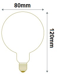 Dimension ampoule globe girard sudron 716800