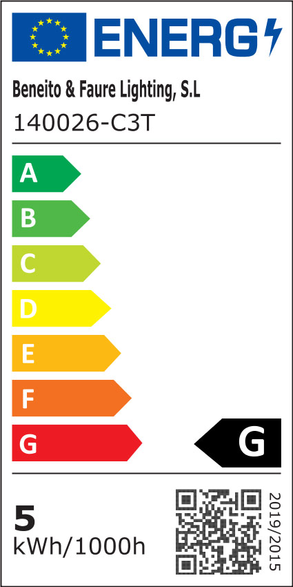Classe énergétique ampoule BENEITO 140026-C3T