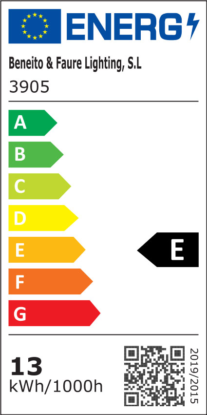 Classe énergétique ampoule BENEITO 3905