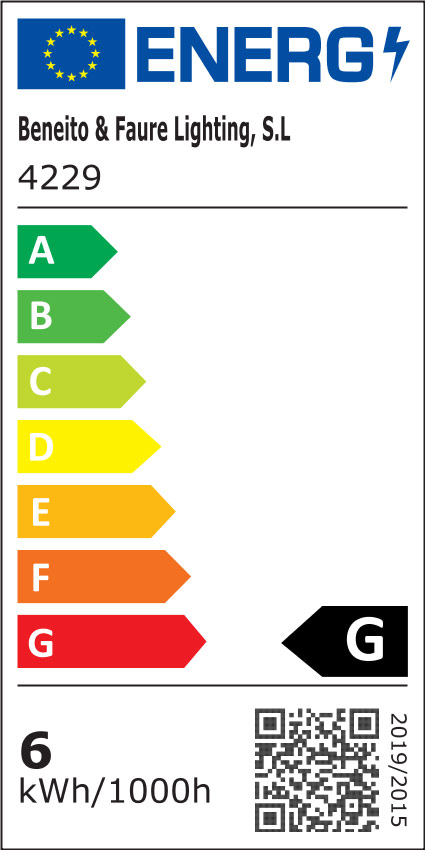 Classe énergétique ampoule BENEITO 4229