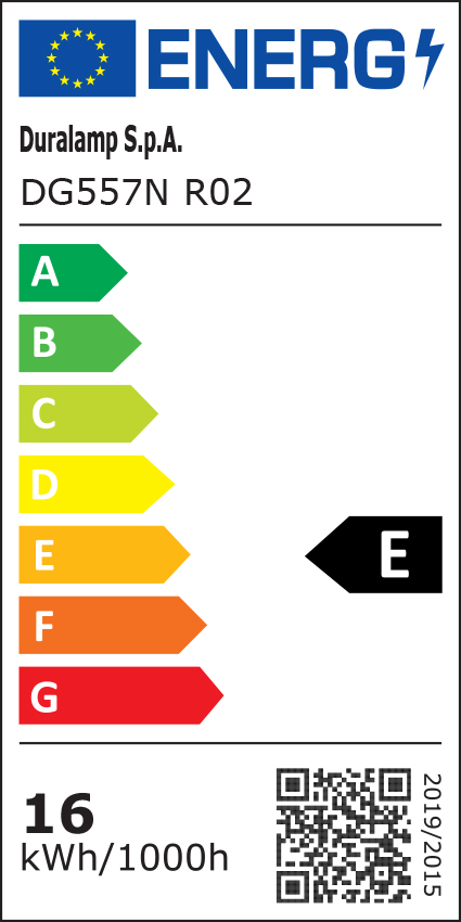 Classe énergétique ampoule DURALAMP DG557N