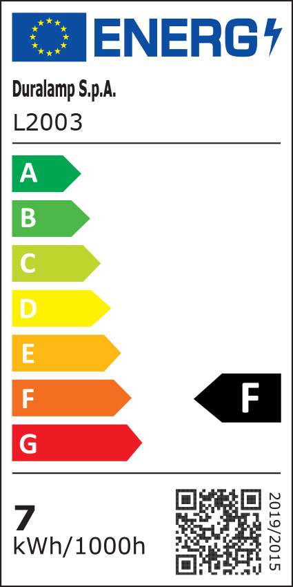 Classe énergétique ampoule DURALAMP L2003