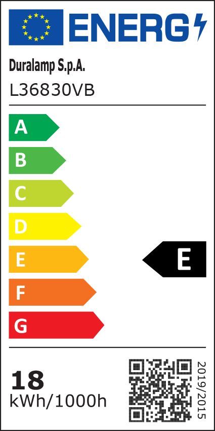 Classe énergétique ampoule DURALAMP L58836VB