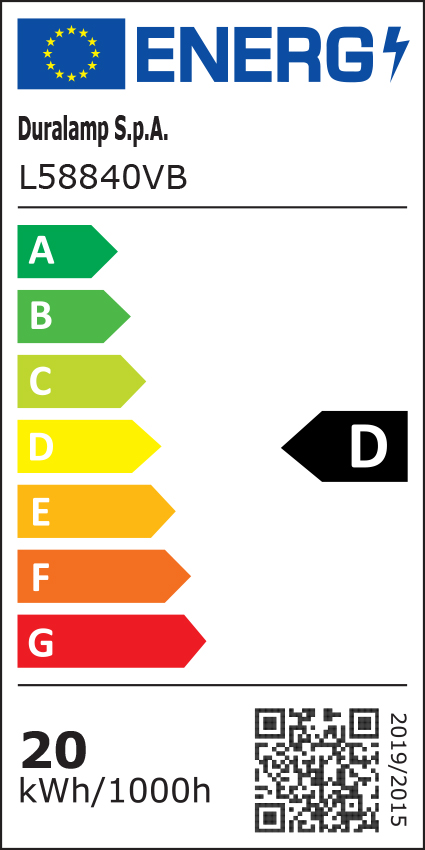 Classe énergétique ampoule DURALAMP L58840VB