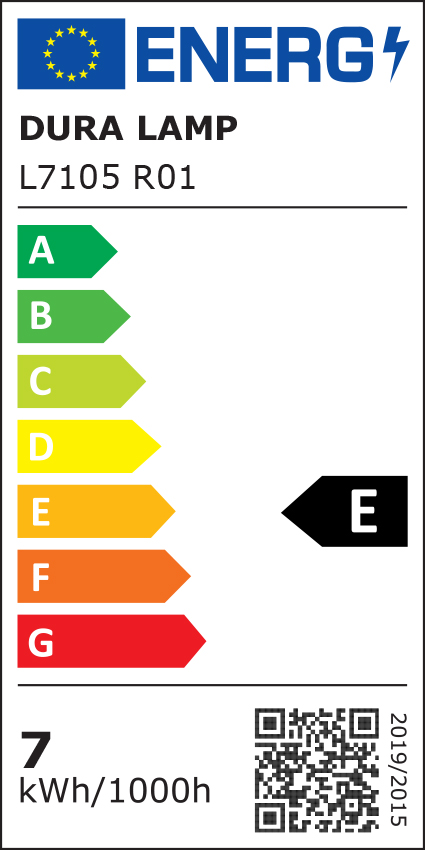 Classe énergétique ampoule DURALAMP L7105