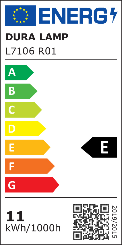 Classe énergétique ampoule DURALAMP L7106