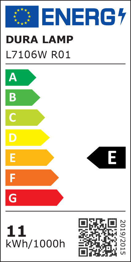 Classe énergétique ampoule DURALAMP L7106W