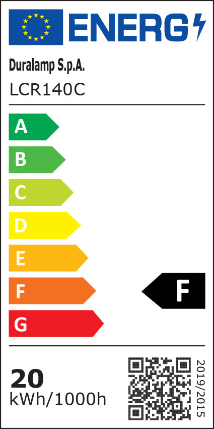 Classe énergétique ampoule DURALAMP LCR140C