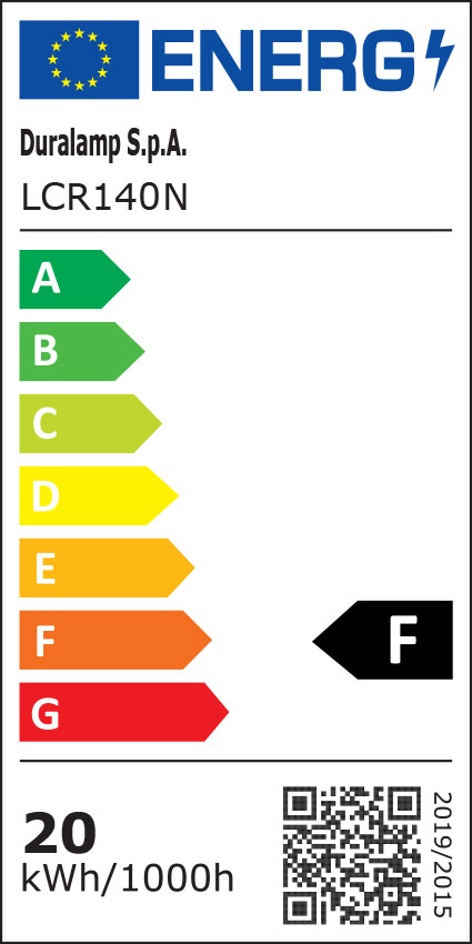 Classe énergétique ampoule DURALAMP LCR140N