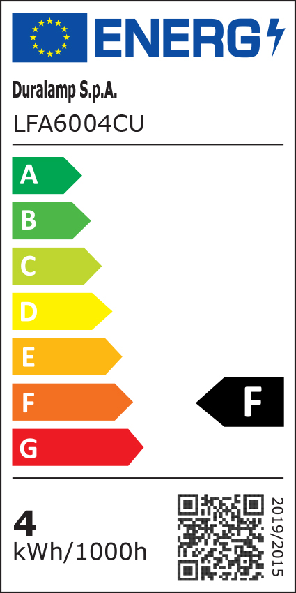 Classe énergétique ampoule DURALAMP LFA6004CU