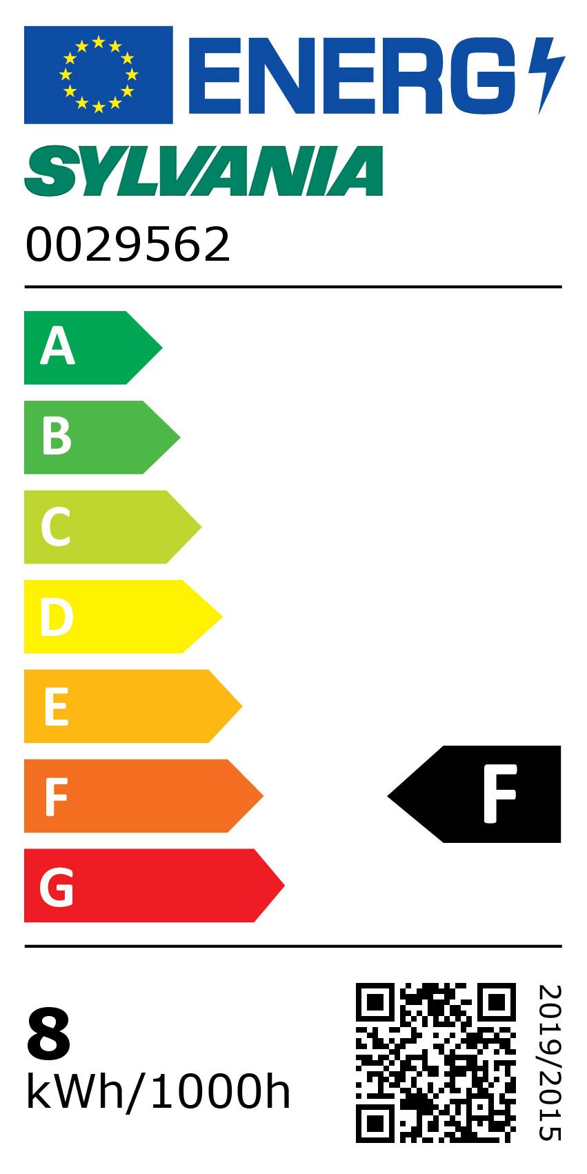 Classe énergétique ampoule SYLVANIA 0029562