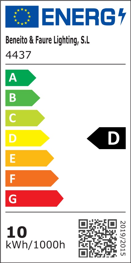 Classe énergétique luminaire BENEITO 4437