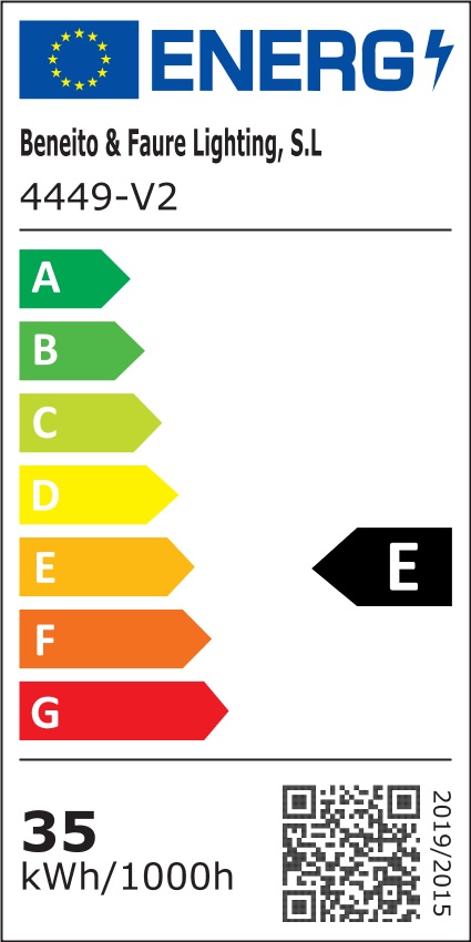 Classe énergétique luminaire BENEITO 4449-V2