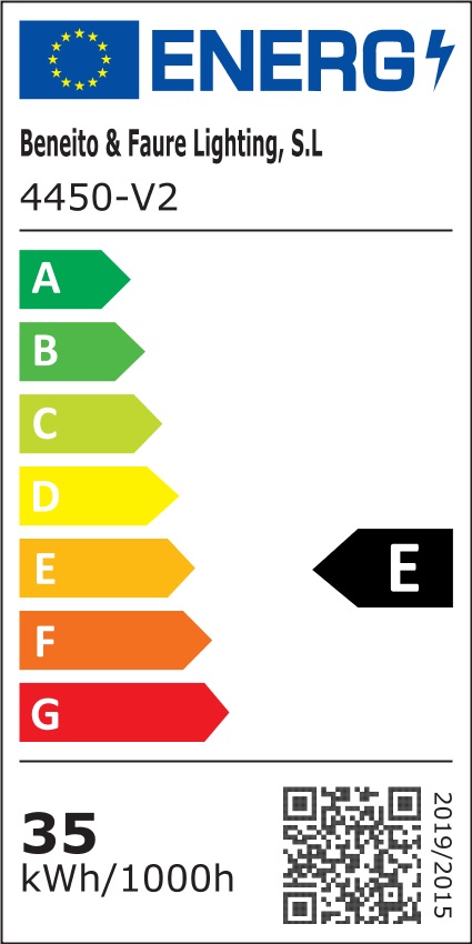 Classe énergétique luminaire BENEITO 4450-V2
