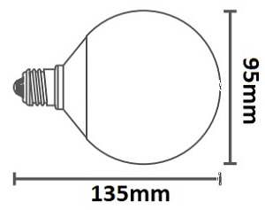 Dimensions lampe globe duralamp 06257