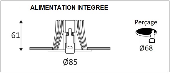 Dimensions spot INDIGO DAX RD-230