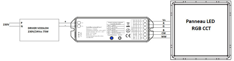 Ampoule LED connectée RGBCCT B22 - GAP L-6BCRGBCCT