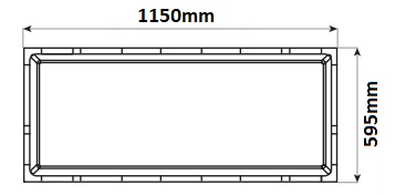 dimensions panel LED 1200 x 600