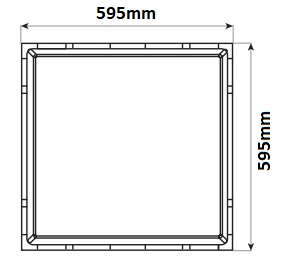 dimensions panel LED 600 x 600