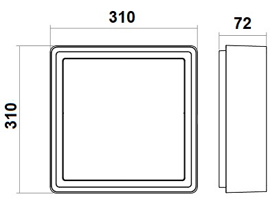 dimensions hublot carré SG Frame Square Maxi