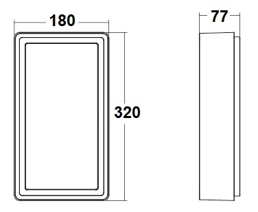 dimensions hublot rectangulaire SG Frame