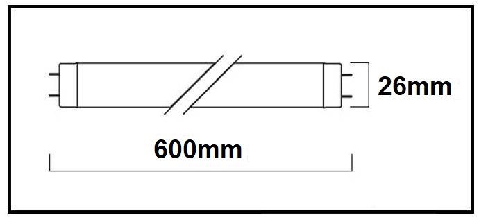 Dimensions tubes SYLVANIA BL368 18W-36W