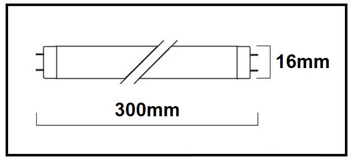 Dimensions tubes SYLVANIA BL368 8W-15W