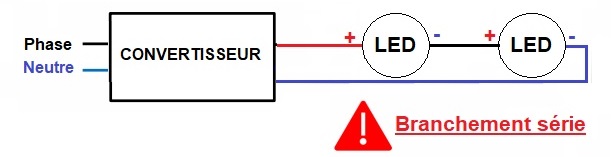 Branchement plusieurs LED sur convertisseur