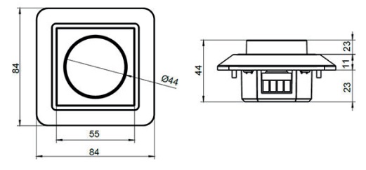 Dimensions ARELUX PR350