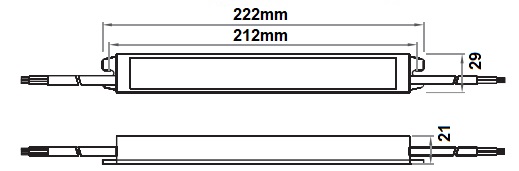 Dimensions alimentation 24V 40W