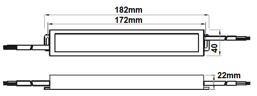 Dimensions alimentation 24V 60W